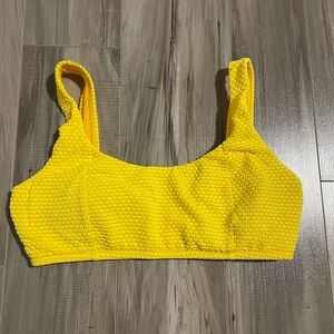 NWOT - Penti Textured Yellow Bikini Top Size: EU38